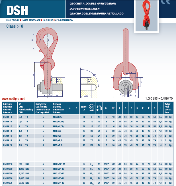 卢森堡DSH系列旋转吊环